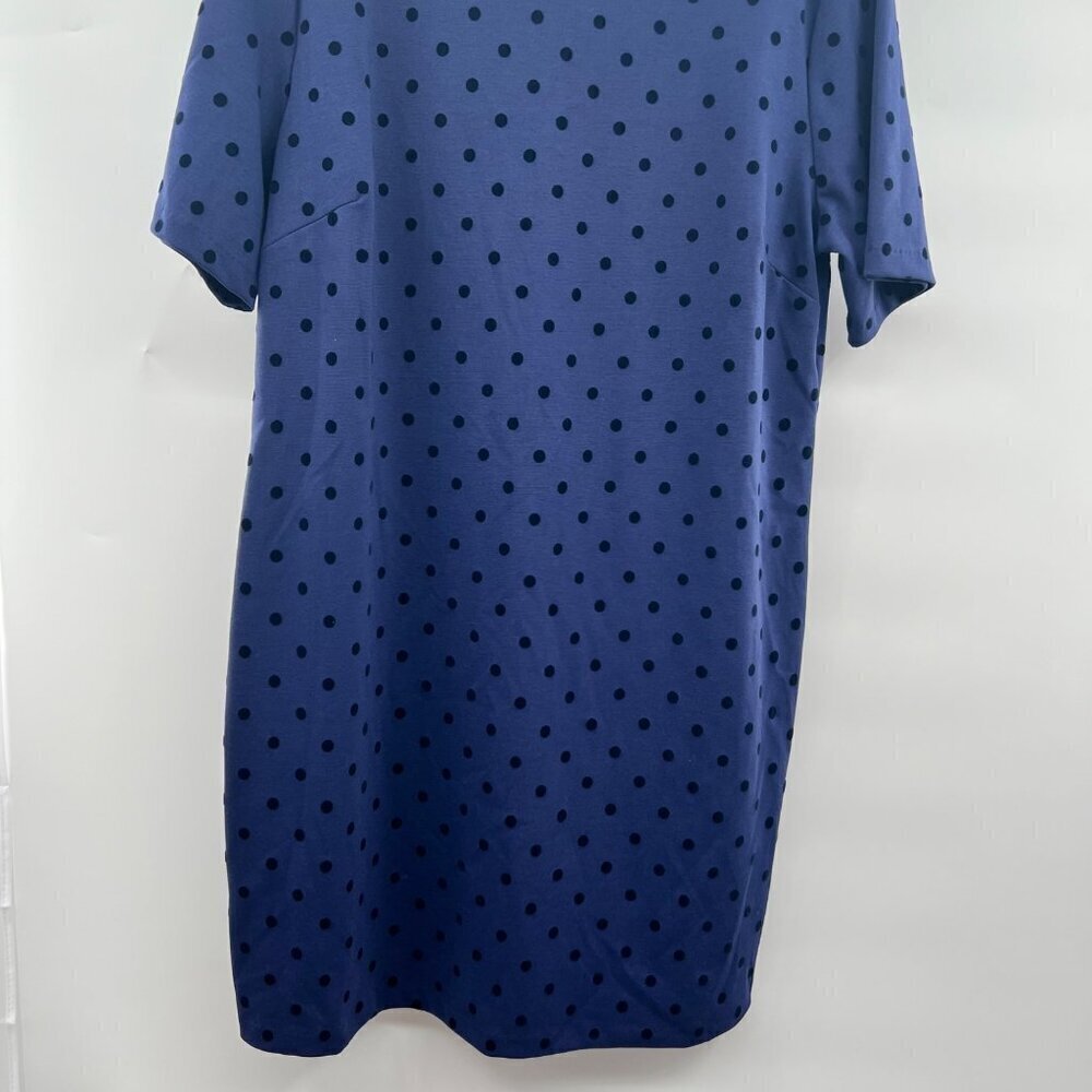 Old Navy Women's Short Sleeve Polka Dot Sheath Dress Amethyst/Black Size Large - Picture 5 of 9